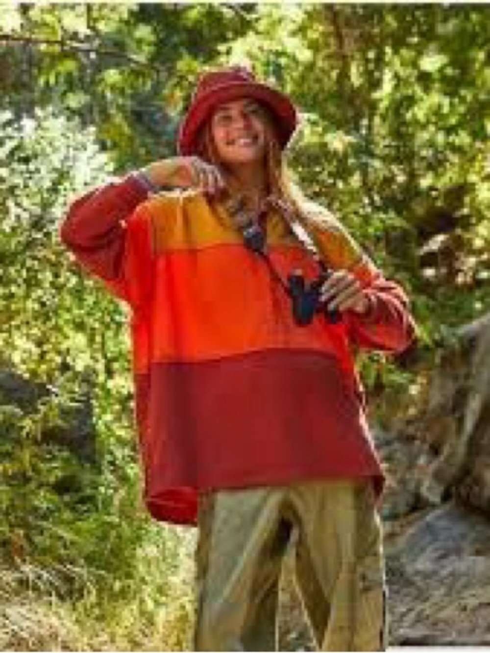 Free People Colorblock Rugby Pullover - Yellow, Orange, Rust - Picture 12 of 12